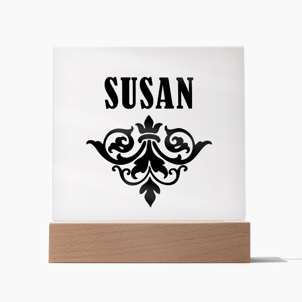 Susan v01 - Square Acrylic Plaque