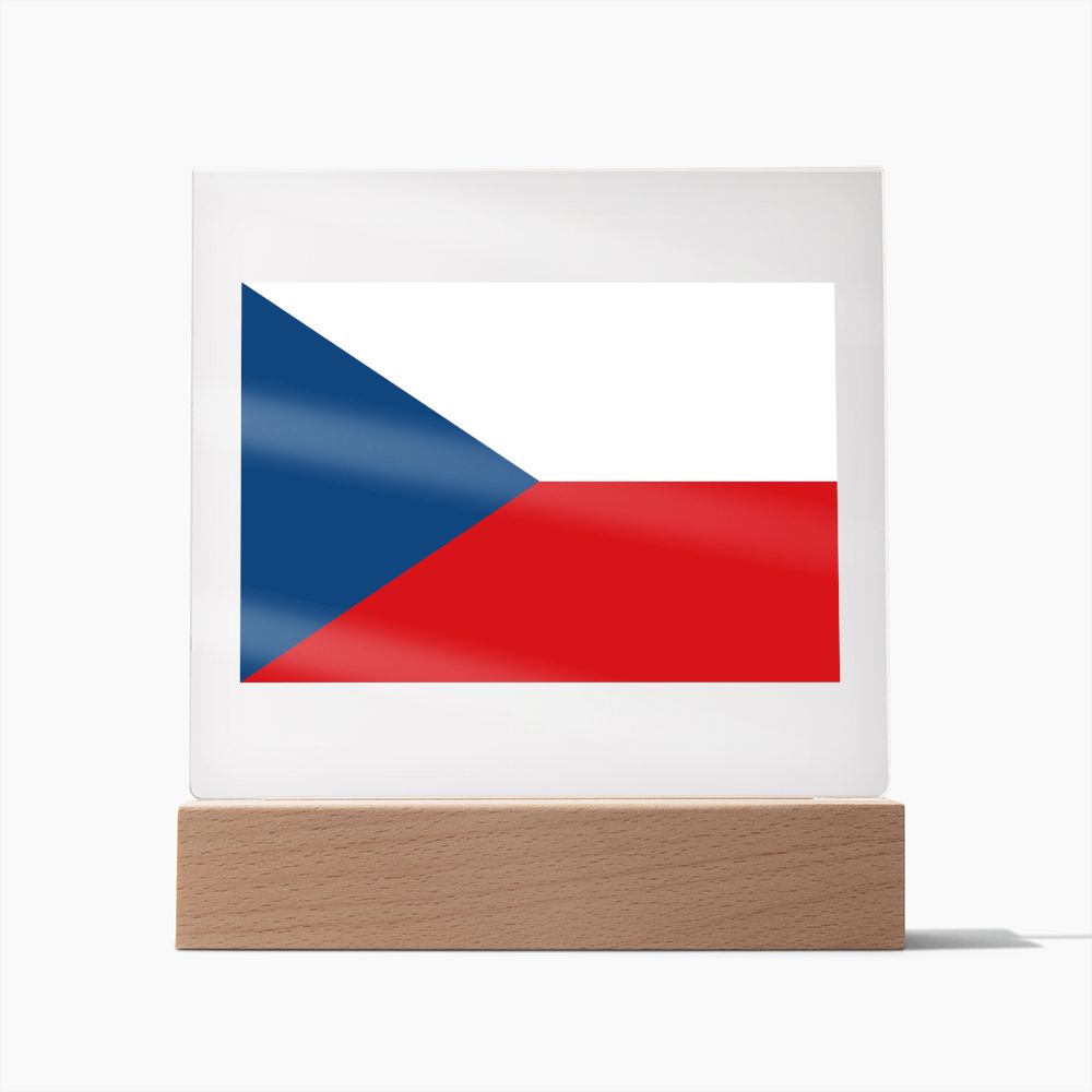 Czech Flag - Square Acrylic Plaque