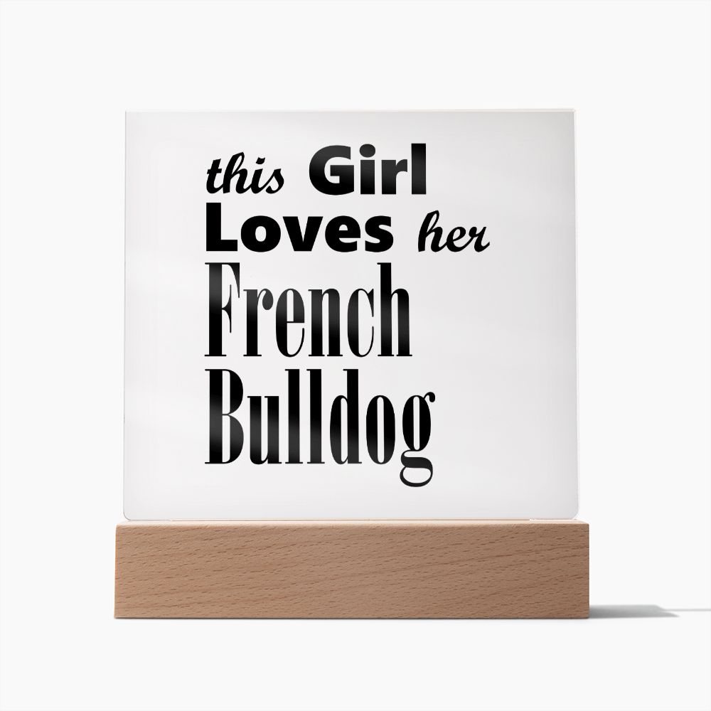 French Bulldog - Square Acrylic Plaque