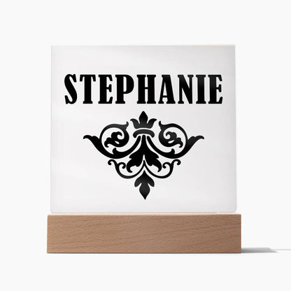 Stephanie v01 - Square Acrylic Plaque