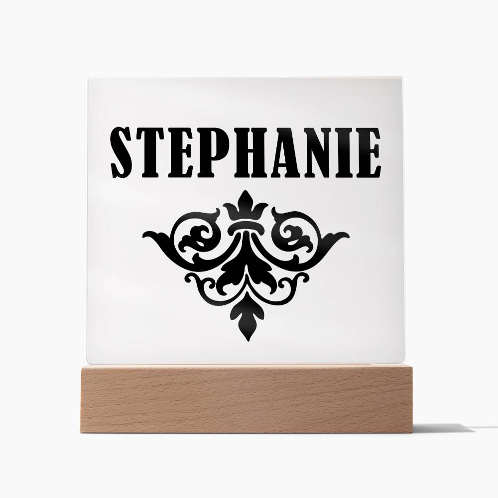Stephanie v01 - Square Acrylic Plaque