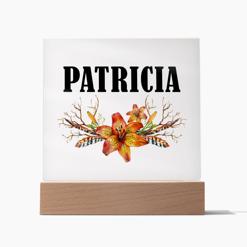 Patricia v3 - Square Acrylic Plaque