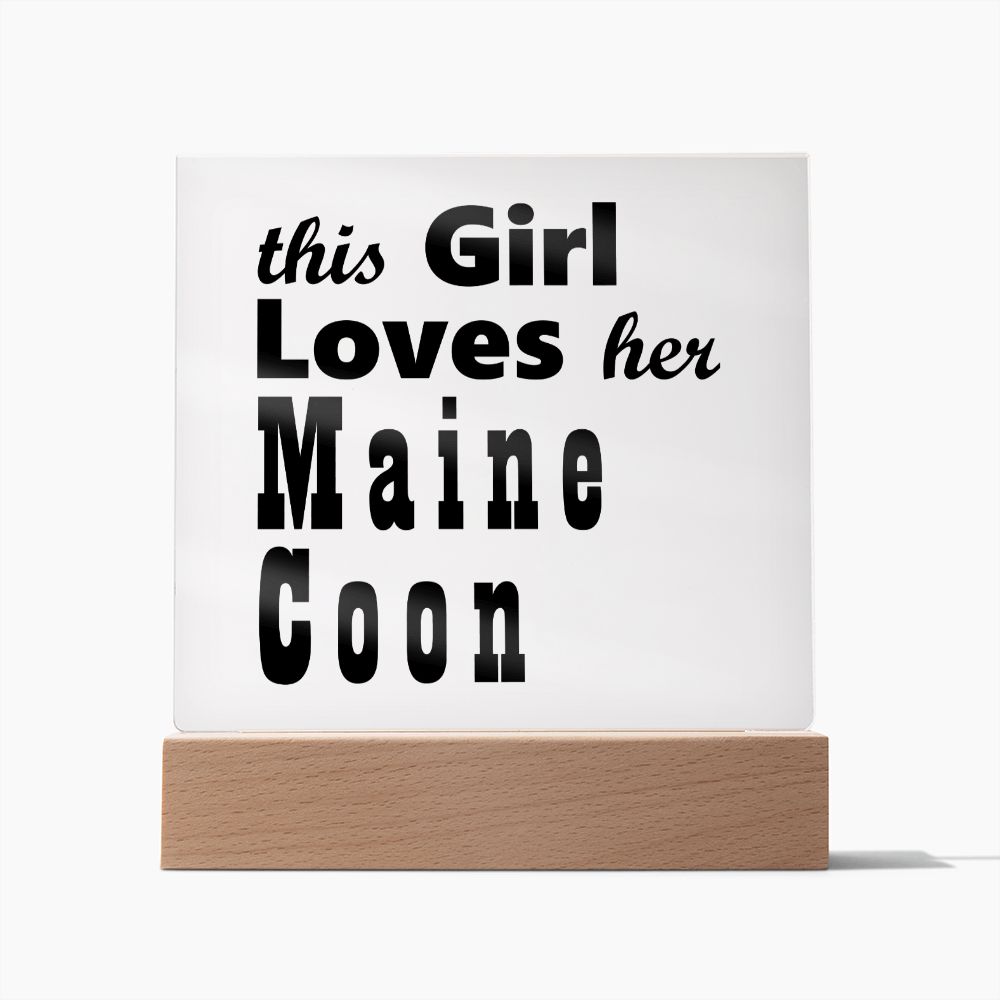 Maine Coon - Square Acrylic Plaque