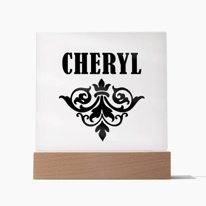 Cheryl v01 - Square Acrylic Plaque