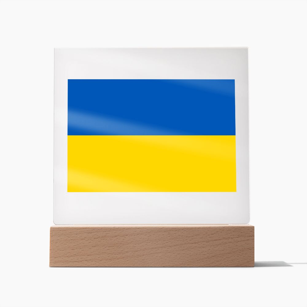 Ukrainian Flag - Square Acrylic Plaque