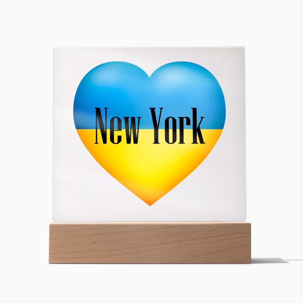 Ukrainian In New York - Square Acrylic Plaque