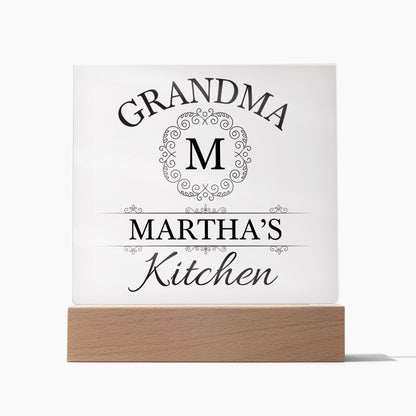 Grandma Martha's Kitchen - Square Acrylic Plaque