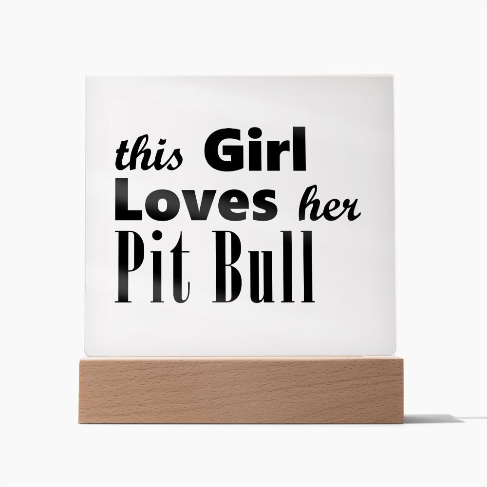 Pit Bull - Square Acrylic Plaque