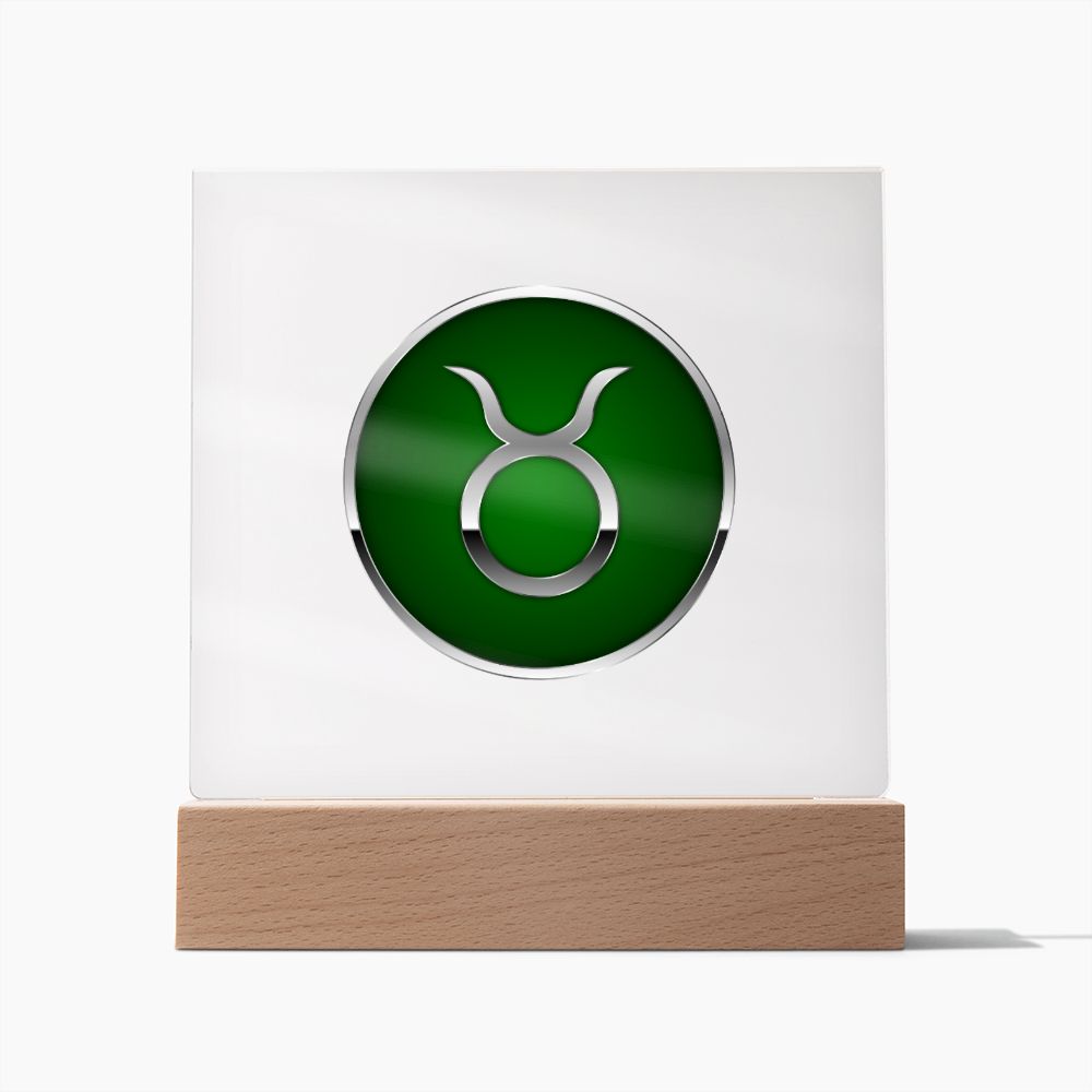 Zodiac Sign Taurus v2 - Square Acrylic Plaque