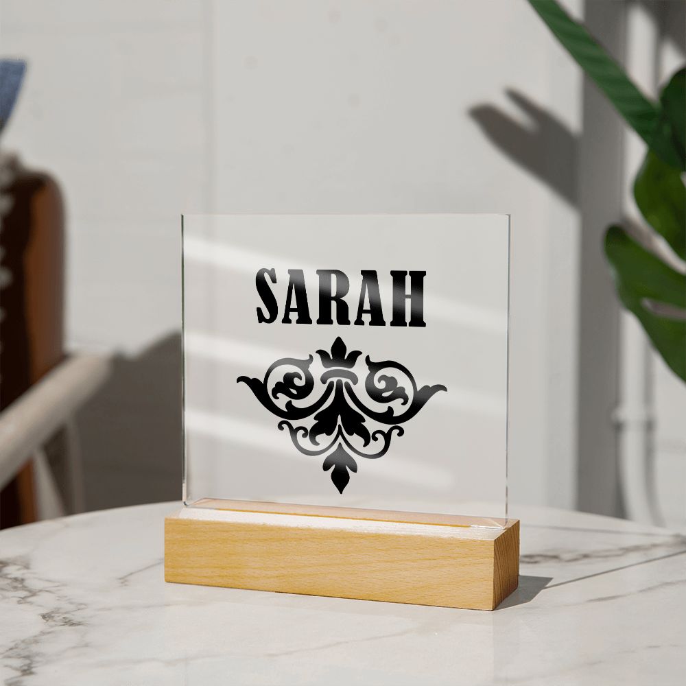 Sarah v01 - Square Acrylic Plaque