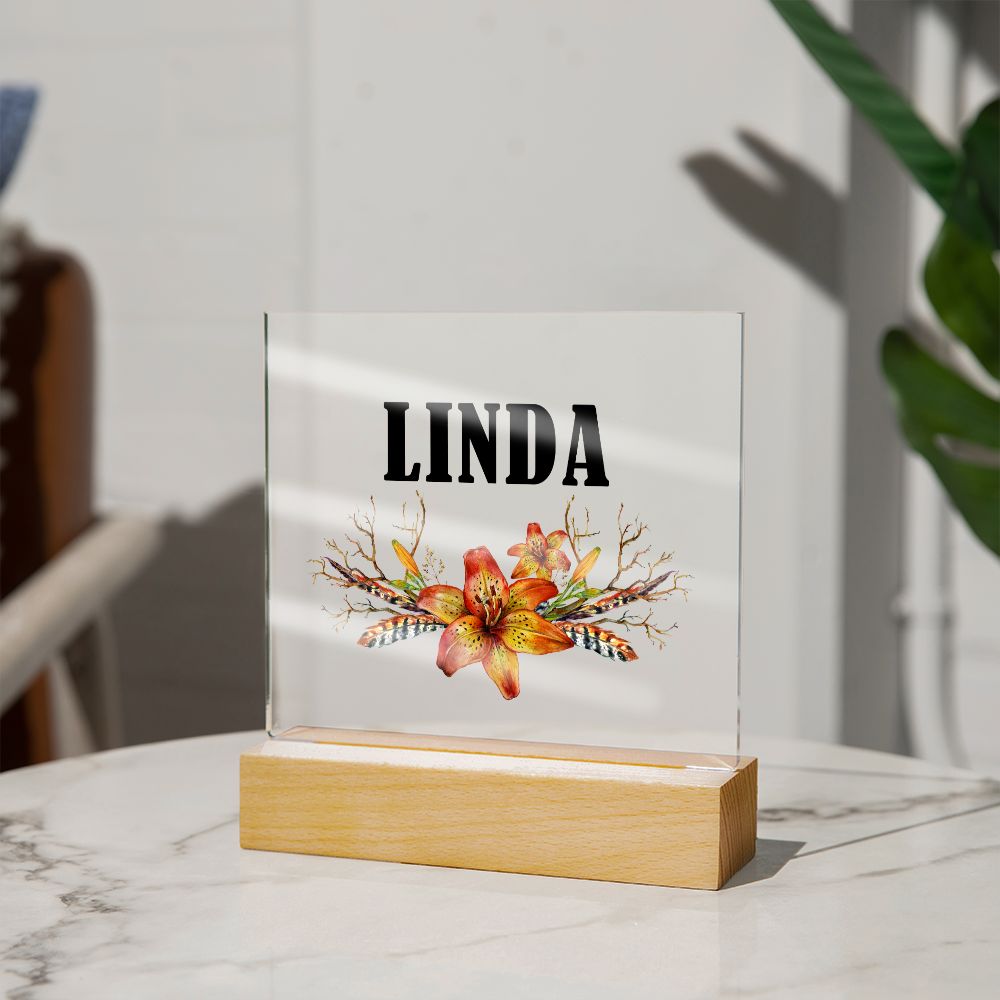 Linda v3 - Square Acrylic Plaque
