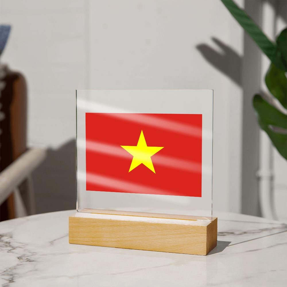 Vietnamese Flag - Square Acrylic Plaque