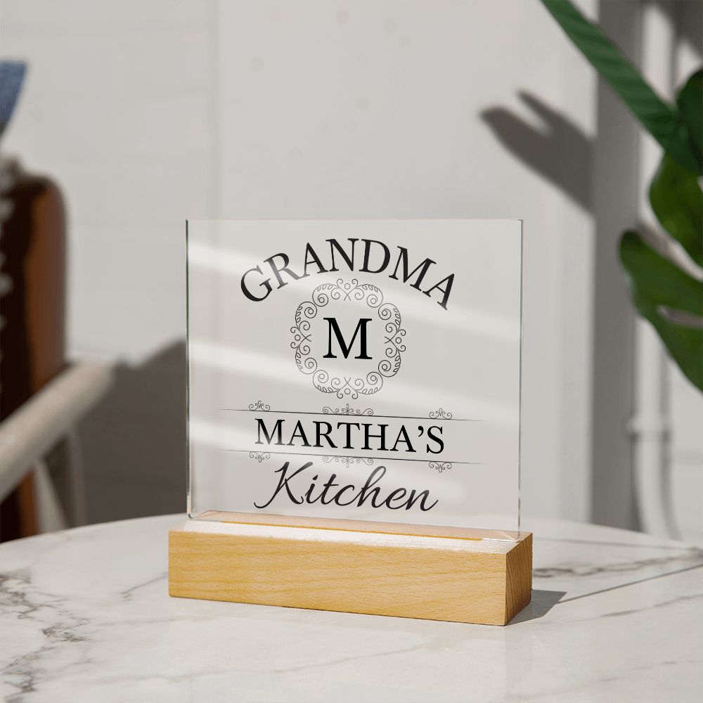 Grandma Martha's Kitchen - Square Acrylic Plaque