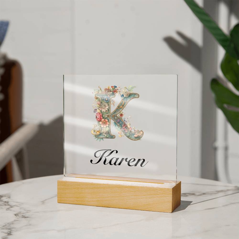 Karen 01 - Square Acrylic Plaque