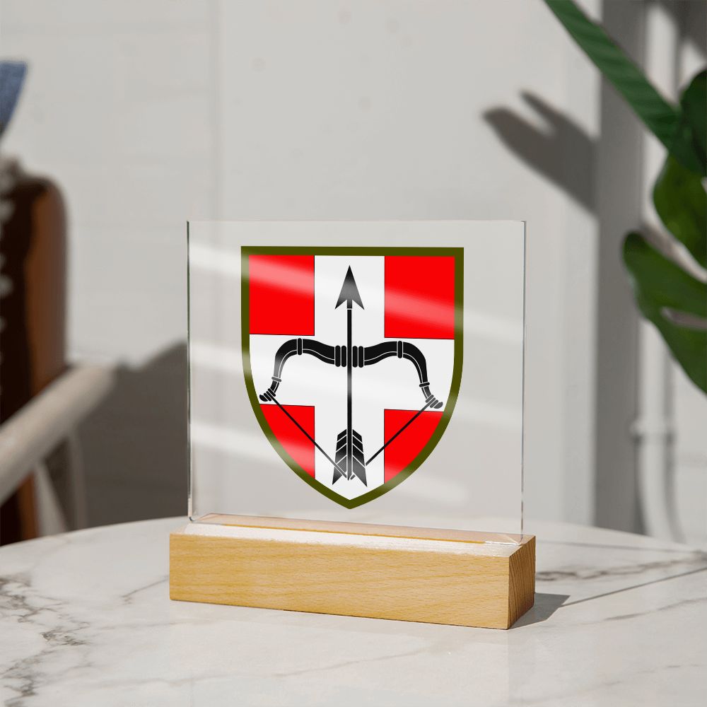 39th Air Defence Missile Regiment (Ukraine) - Square Acrylic Plaque