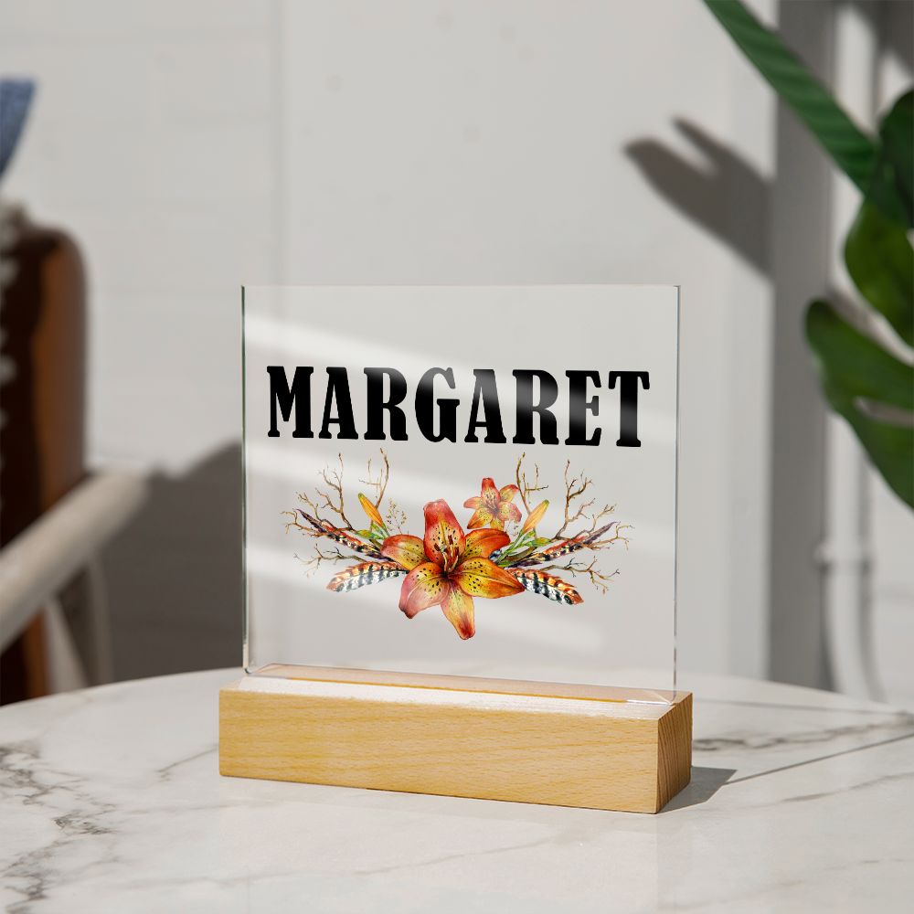 Margaret v3 - Square Acrylic Plaque