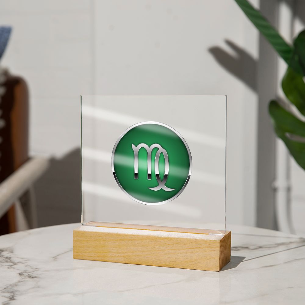 Zodiac Sign Virgo v2 - Square Acrylic Plaque