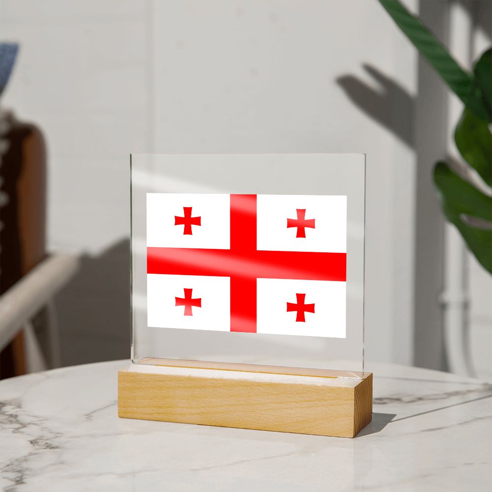 Georgian Flag - Square Acrylic Plaque