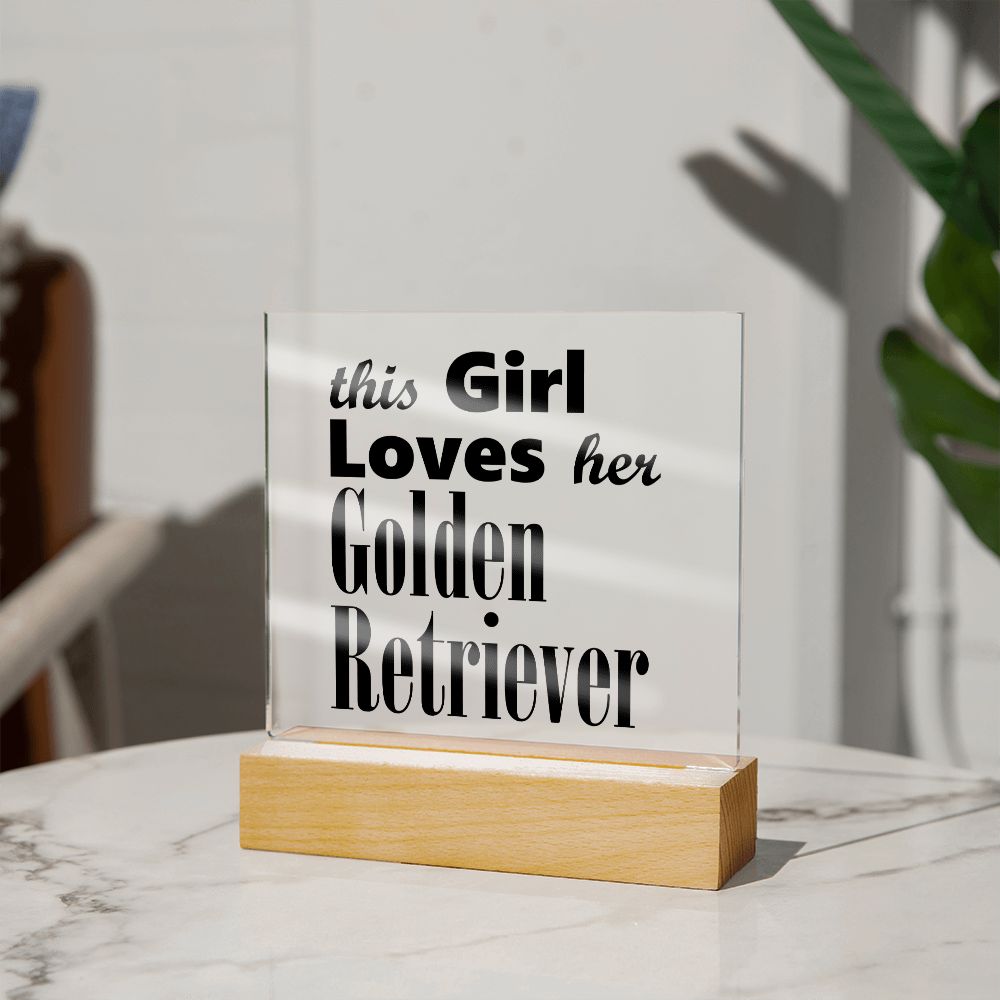 Golden Retriever - Square Acrylic Plaque