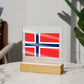 Norwegian Flag - Square Acrylic Plaque