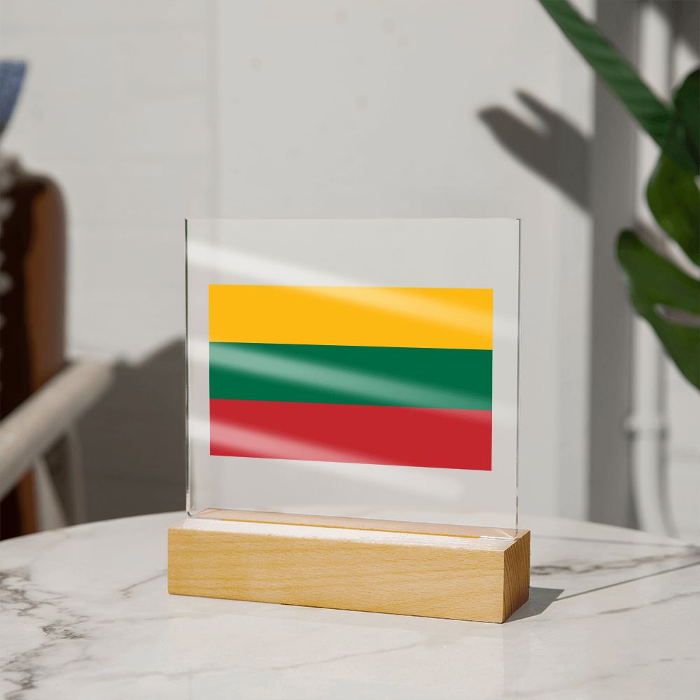 Lithuanian Flag - Square Acrylic Plaque