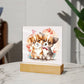 Cute Dogs In Love (Watercolor) 09 - Square Acrylic Plaque