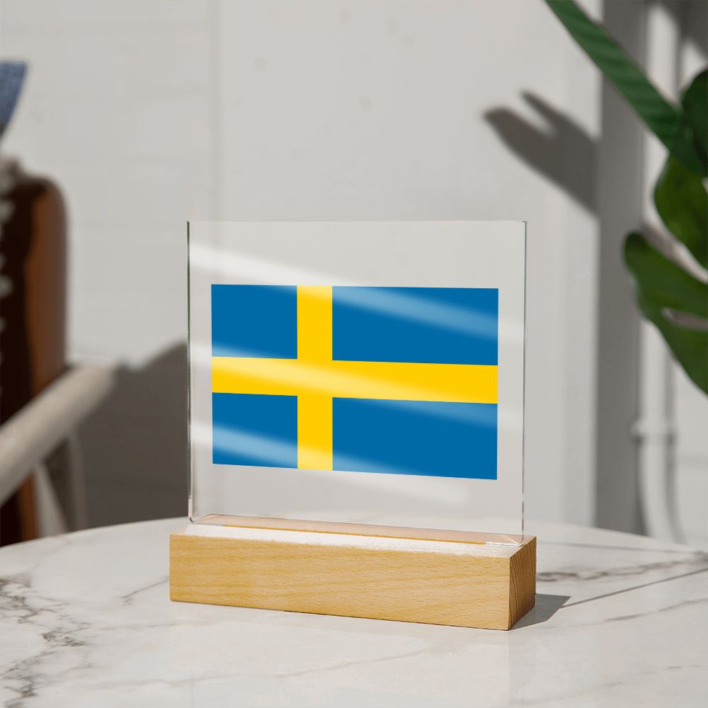 Swedish Flag - Square Acrylic Plaque