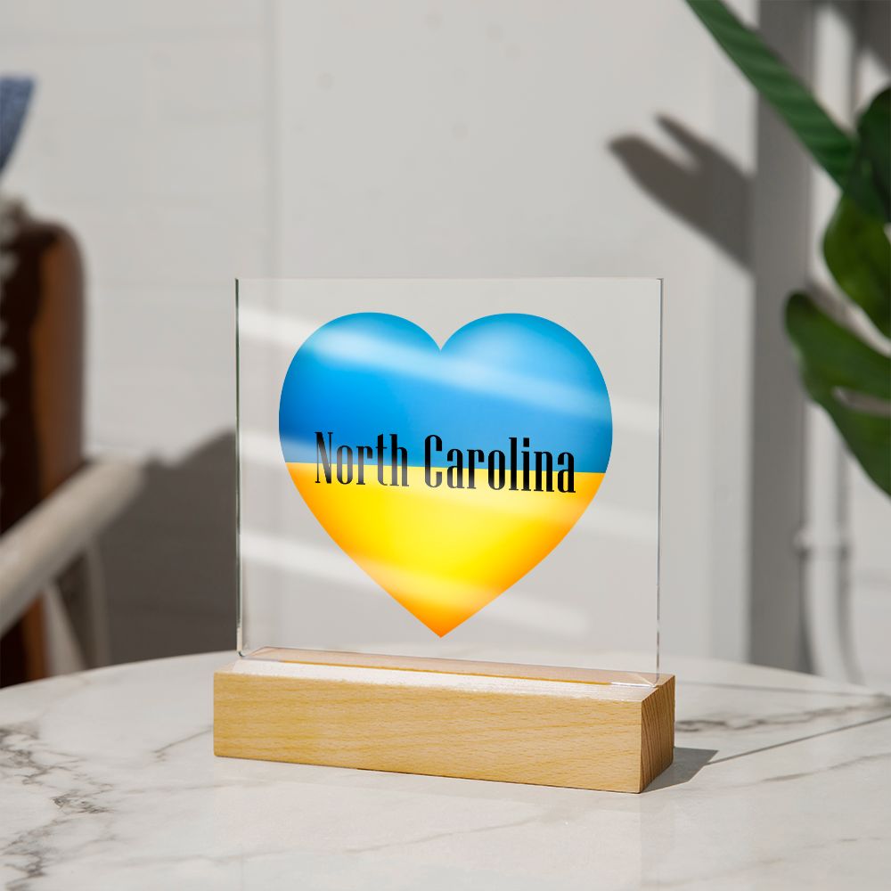 Ukrainian In North Carolina - Square Acrylic Plaque