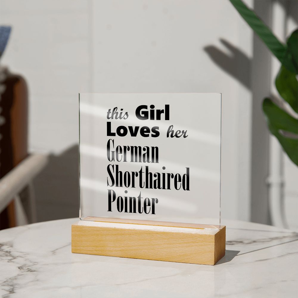 German Shorthaired Pointer - Square Acrylic Plaque