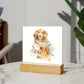 Dog Mom (Watercolor) 05 - Square Acrylic Plaque