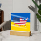 Ukrainian-American - Square Acrylic Plaque