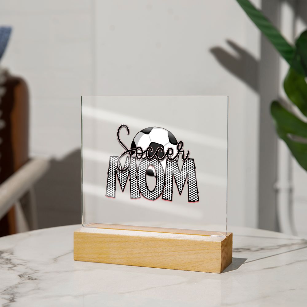 Soccer Mom v2 - Square Acrylic Plaque
