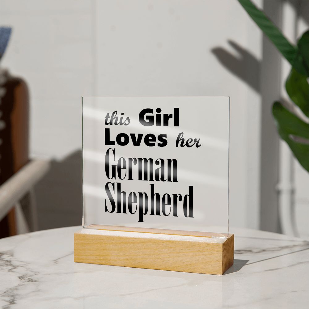German Shepherd - Square Acrylic Plaque