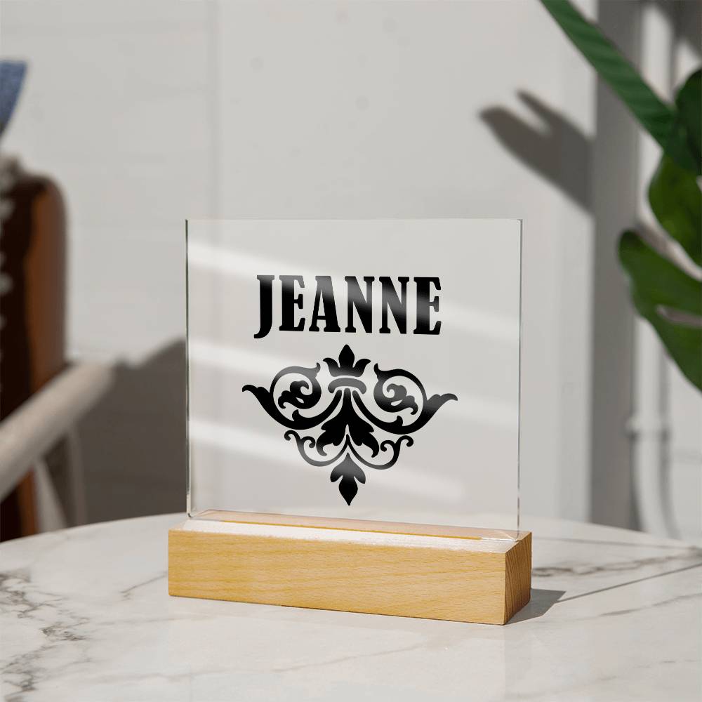 Jeanne v01 - Square Acrylic Plaque