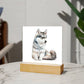 Dog Lover Collection (Watercolor) 04 - Square Acrylic Plaque