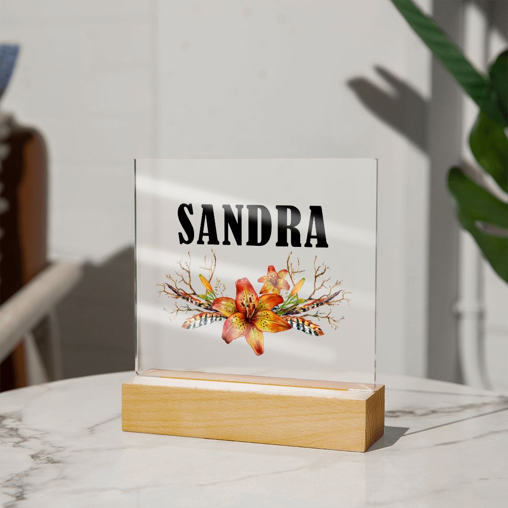 Sandra v3 - Square Acrylic Plaque