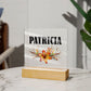 Patricia v3 - Square Acrylic Plaque