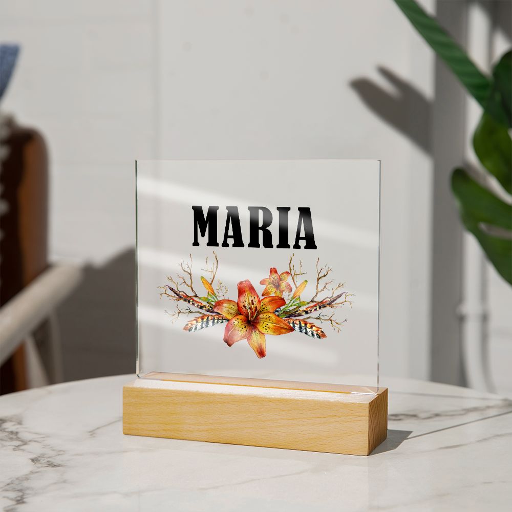 Maria v3 - Square Acrylic Plaque