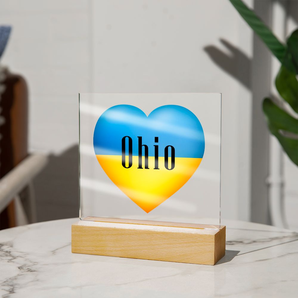 Ukrainian In Ohio - Square Acrylic Plaque