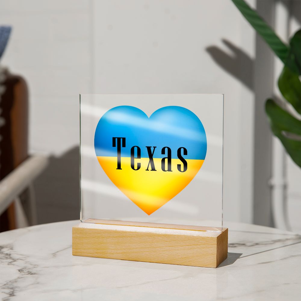 Ukrainian In Texas - Square Acrylic Plaque