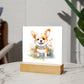 Corgi (Watercolor) 05 - Square Acrylic Plaque