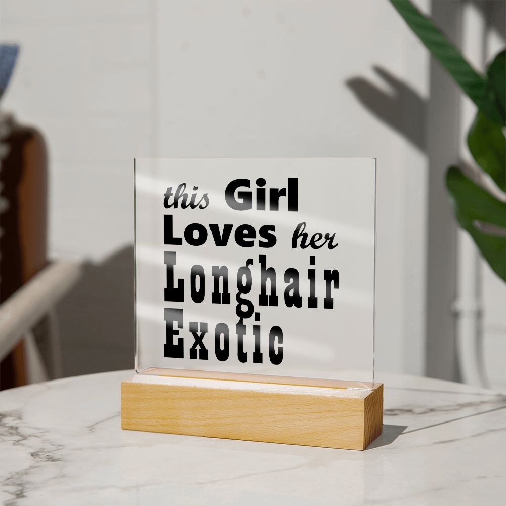 Longhair Exotic - Square Acrylic Plaque