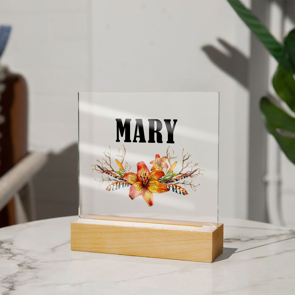 Mary v3 - Square Acrylic Plaque