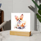 Corgi (Watercolor) 04 - Square Acrylic Plaque