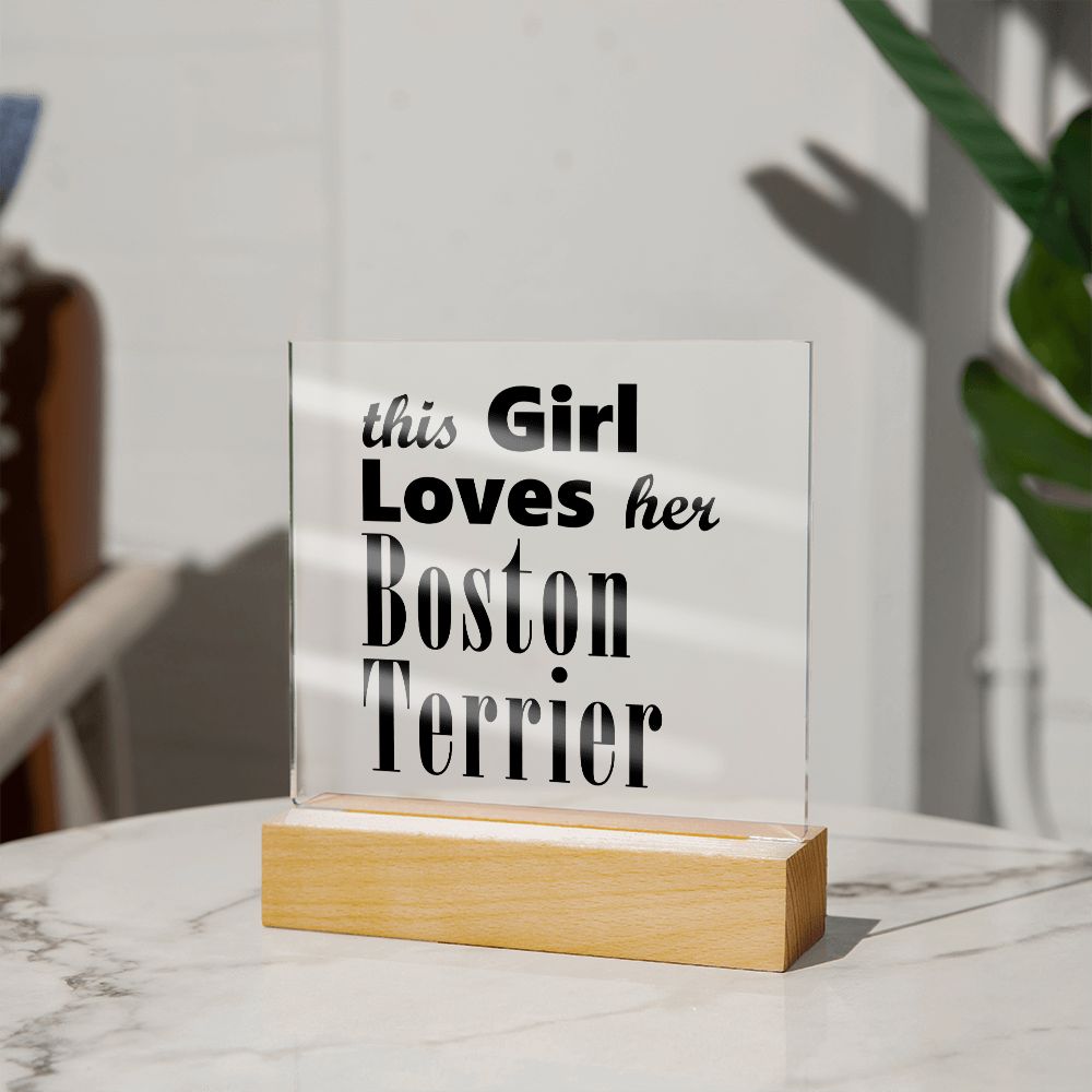Boston Terrier - Square Acrylic Plaque