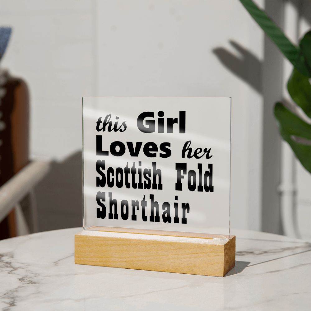 Scottish Fold Shorthair - Square Acrylic Plaque
