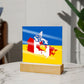 Ukrainian-Canadian - Square Acrylic Plaque
