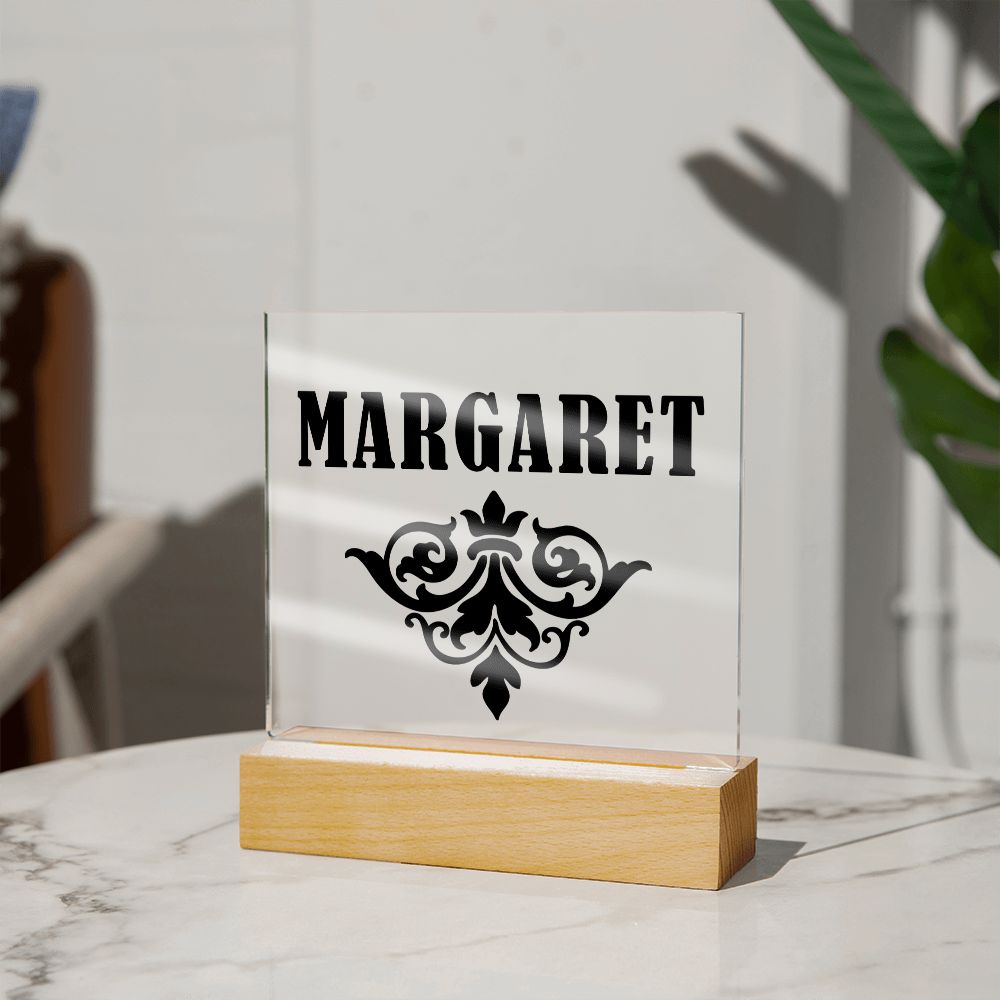 Margaret v01 - Square Acrylic Plaque