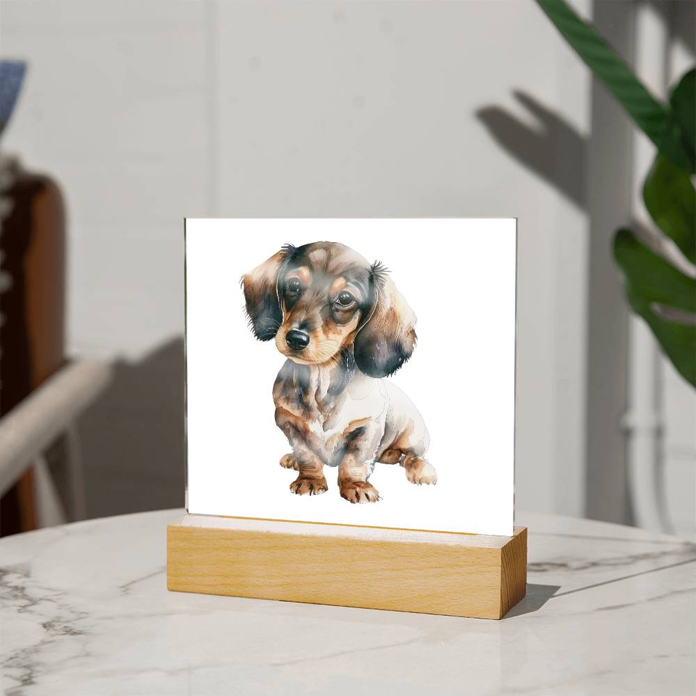 Dog Lover Collection (Watercolor) 07 - Square Acrylic Plaque