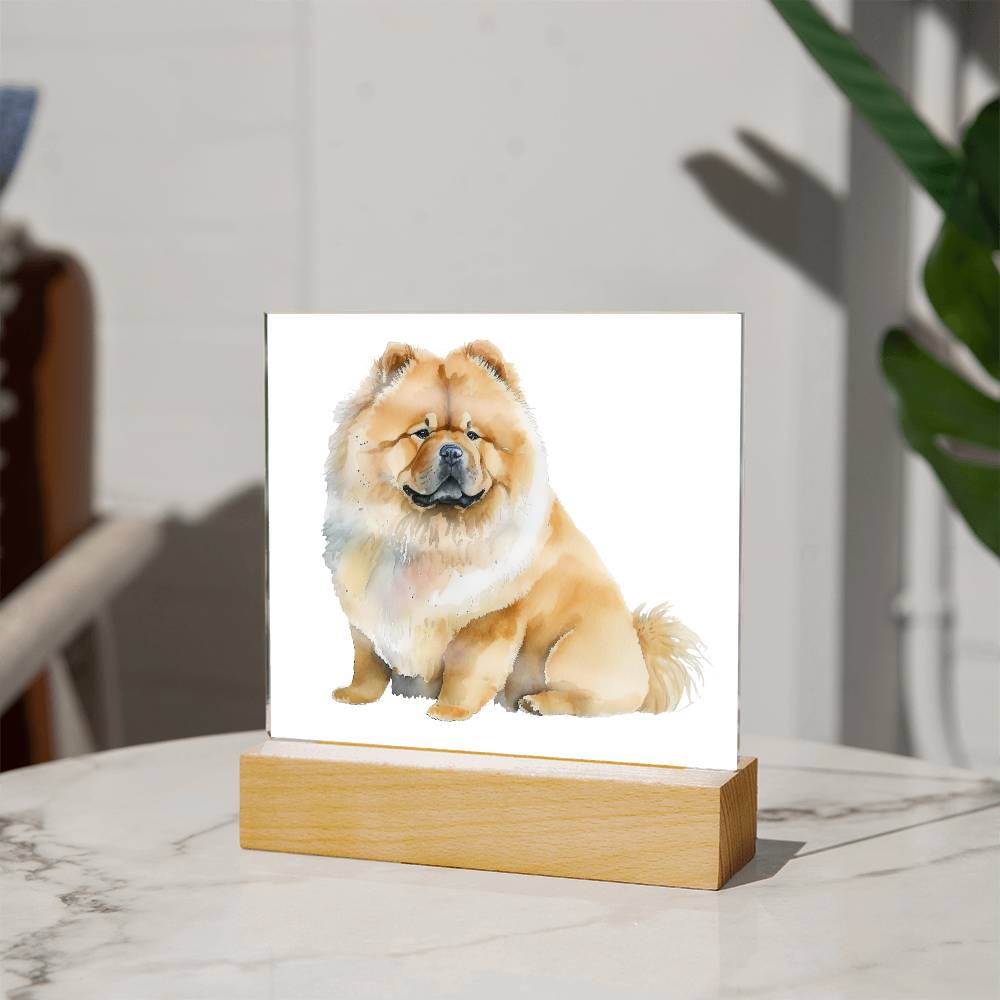 Dog Lover Collection (Watercolor) 06 - Square Acrylic Plaque
